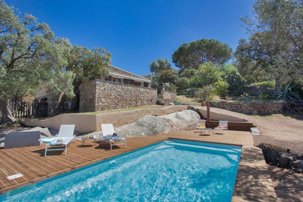Villa Bodri, Maison En Pierre Avec Vue Mer Et Piscine Chauffee LʼÎle-Rousse Екстериор снимка