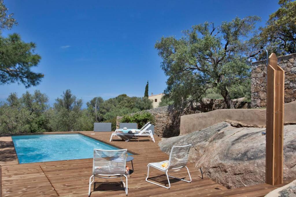 Villa Bodri, Maison En Pierre Avec Vue Mer Et Piscine Chauffee LʼÎle-Rousse Екстериор снимка