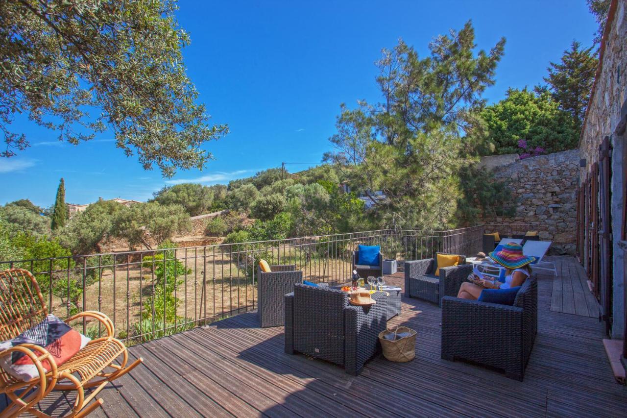 Villa Bodri, Maison En Pierre Avec Vue Mer Et Piscine Chauffee LʼÎle-Rousse Екстериор снимка